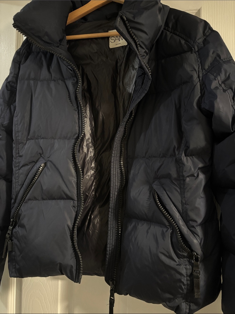 SAM. Dark Navy Quilted womens Puffer Jacket
